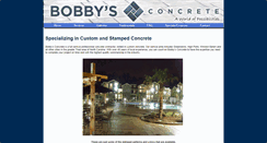 Desktop Screenshot of bobbysconcrete.com