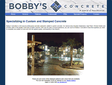 Tablet Screenshot of bobbysconcrete.com